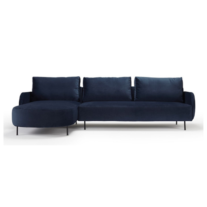 Vinterhavn sofa | 3. pers sofa blå velour